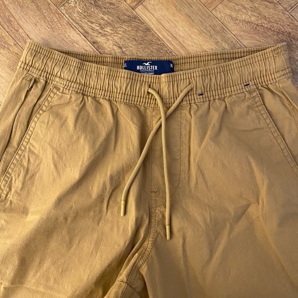 Hollister Epic Flex Jogger Shorts Men's XS Brown Drawstring